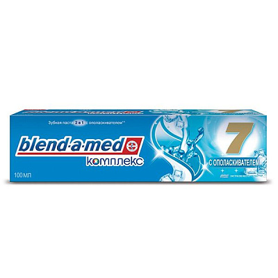 Зубная паста Комплекс 7 Экстра свежесть с ополаскивателем Blend-a-med, 100 мл