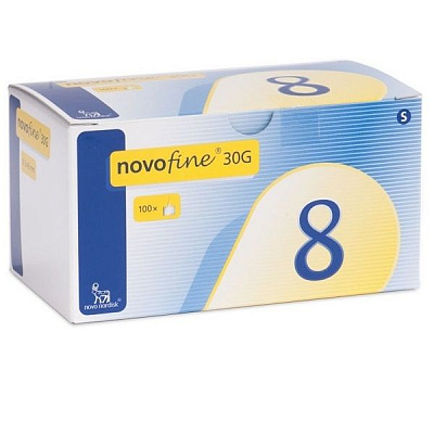 Одноразовые иглы Novofine для шприц-ручки 0,3х8 мм, 100 шт