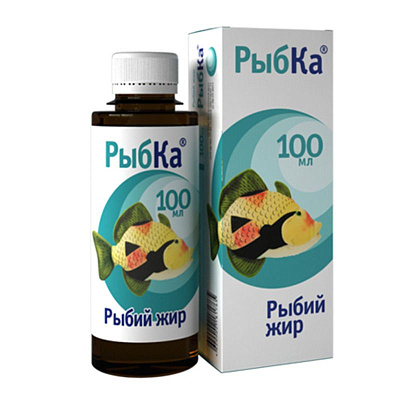 Рыбий жир РыбКа Укрепление защитных сил организма КА, 5 г, 100 мл