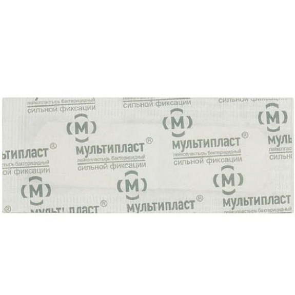 Бактерицидный лейкопластырь сильной фиксации Мультипласт, 2,3х7,2 см