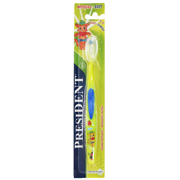 Детская зубная щетка President Kids-Junior от 5 до 11 лет мягкая
