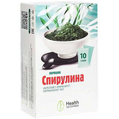 Порошок Спирулина для иммунитета и нормализации веса 3 г, 10 шт