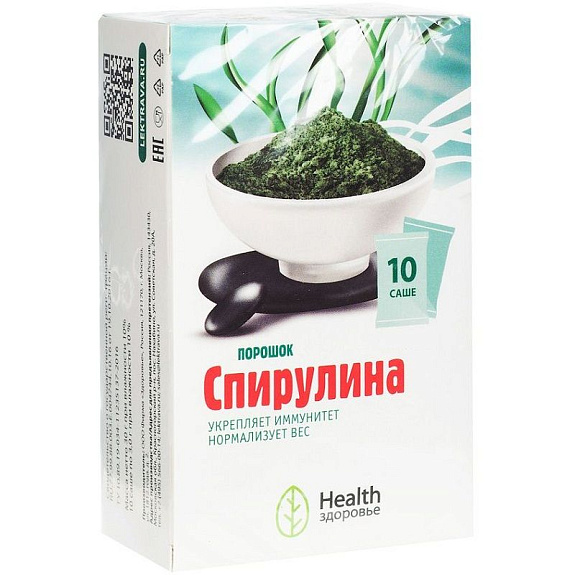 Порошок Спирулина для иммунитета и нормализации веса 3 г, 10 шт