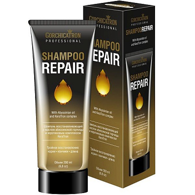 Восстанавливающий шампунь Горчицатрон с маслом абиссинской горчицы и кератиновым комплексом Keratron, 200 мл