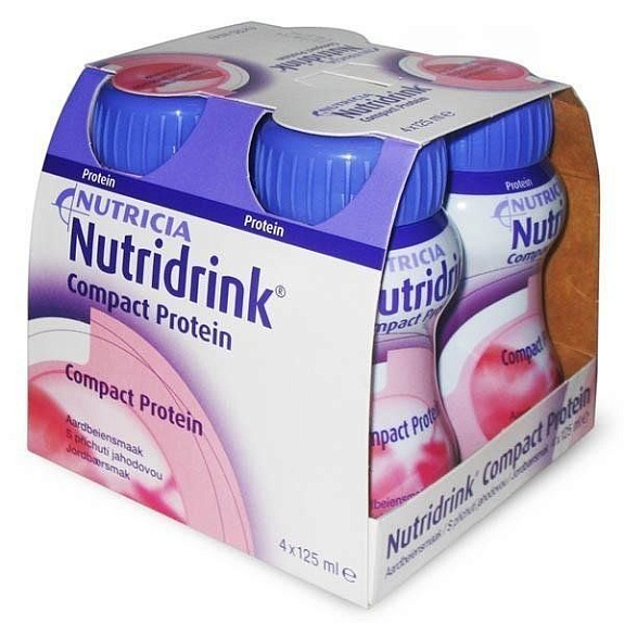 Nutridrink compact protein со вкусом клубники Nutricia, 125 мл, 4 шт