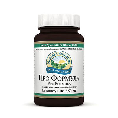 Про Формула, Нормализует функционирование простаты, NSP, 585 мг, 45 капсул
