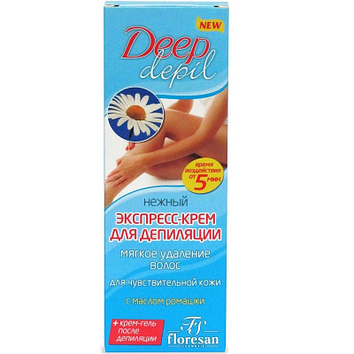 Нежный экспресс-крем для депиляции с маслом ромашки Floresan, 100 мл