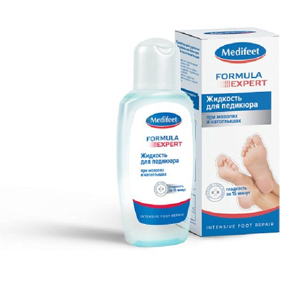 Жидкость для педикюра при мозолях и натоптышах Medifeet, 150 мл