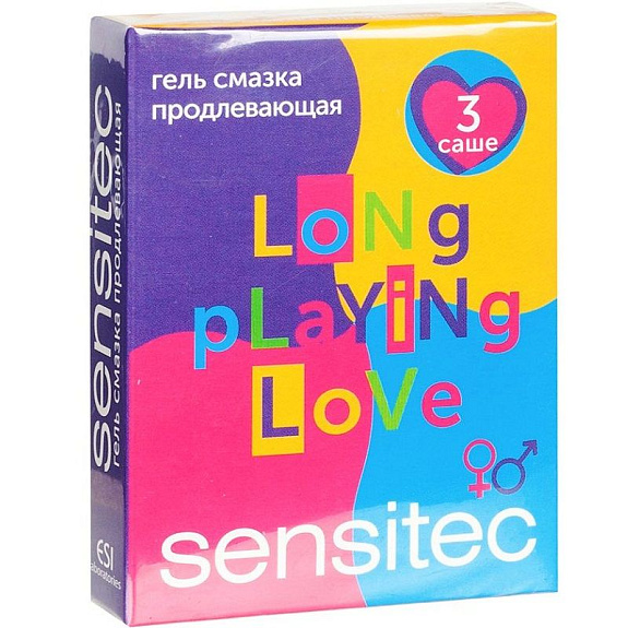 Интимный гель-смазка Sensitec Long Playing Love продлевающая 5 мл, 3 шт