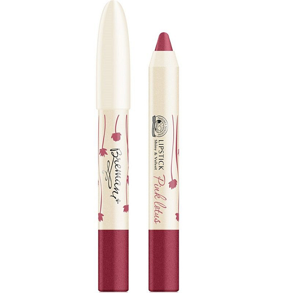 Помада сияющая и бархатная Розовый лотос Lipstick shiny&velvet Pink lotus Bremani NSP